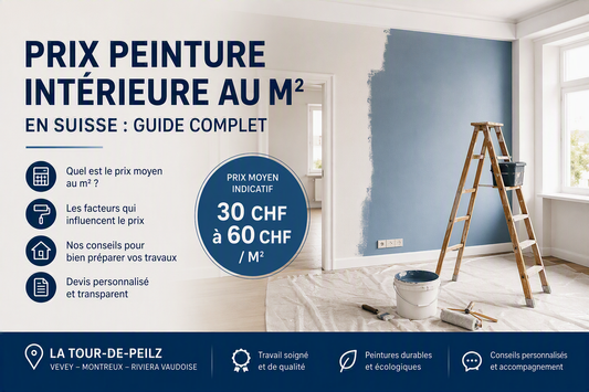 Prix peinture intérieure au m² en Suisse : guide complet
