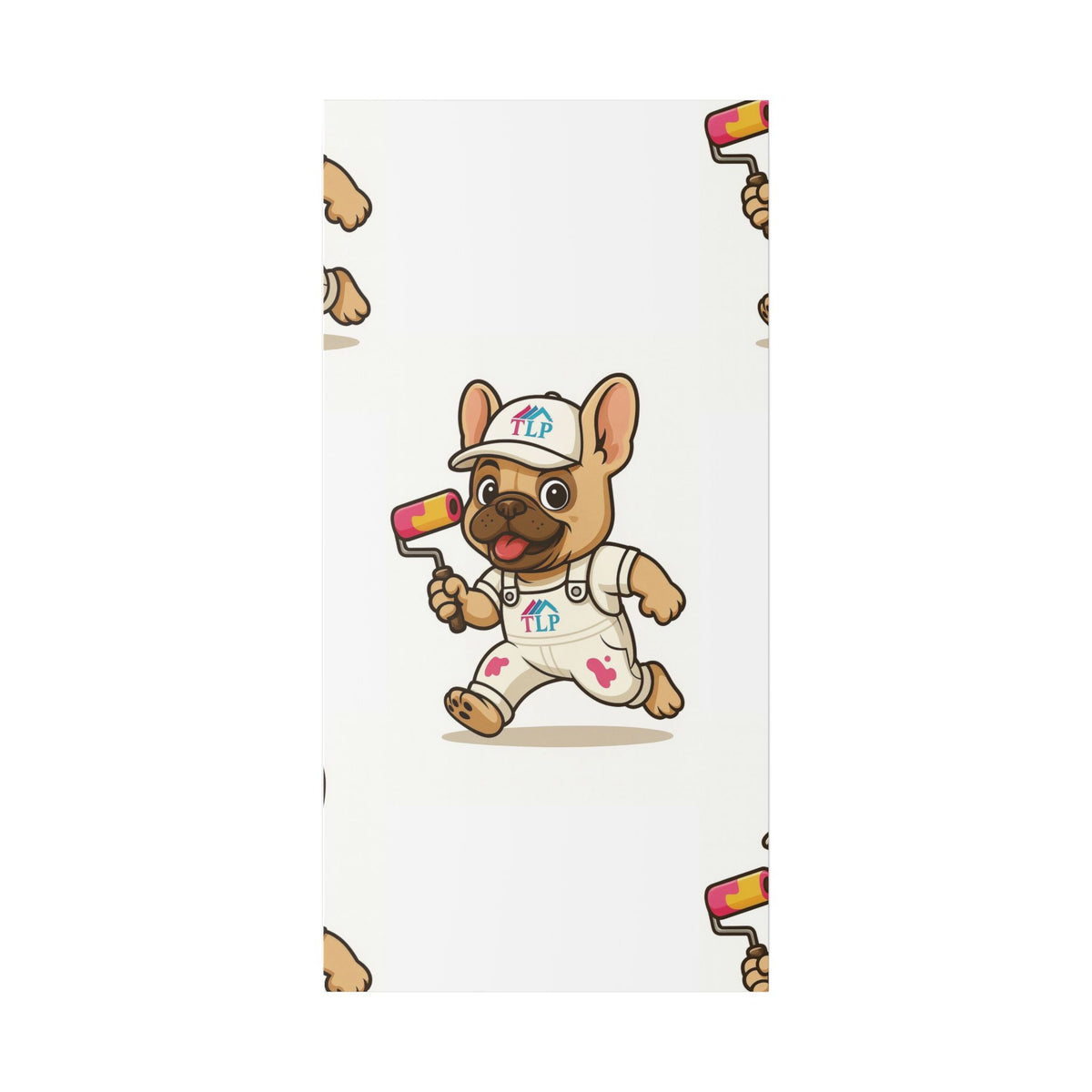 French Bulldog Painter Canvas - Cute Dog Art Stretched Wall Decor